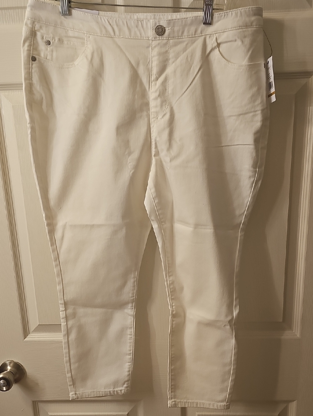 Skinnygirl White Crop Skinny Jeans/Pants, 18W